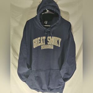 Brisco Great Smoky Mountains Navy Granola Casual Hoodie Men's 3X